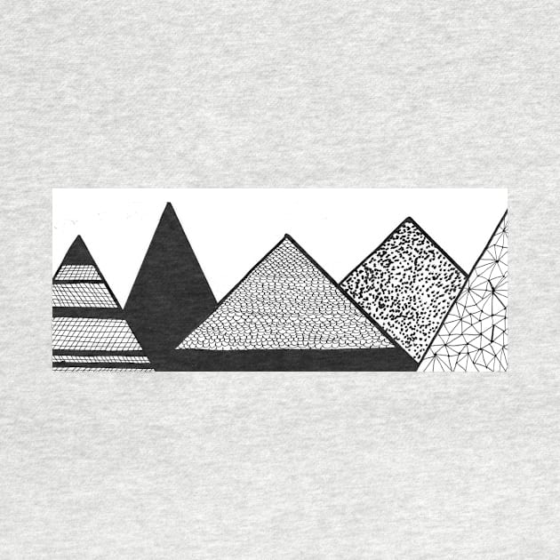 Mountains abstract pattern monochrome by Nathalodi